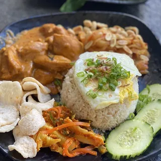 Nasi Lemak Curry Chicken Rice