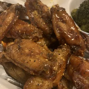 Teriyaki lemon pepper sprinkle wings