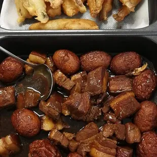lunch special meal pork