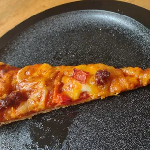 Cheddar and red chile pizza 3rd stop on the tour