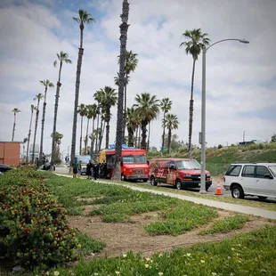 On Diana Ave. a small side street right before the freeway entrance