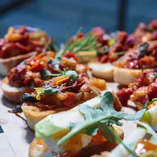 a variety of appetizers