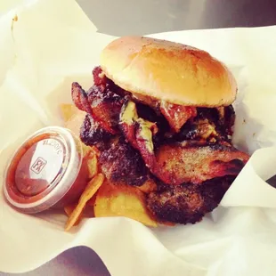 Peanut butter and jelly burger from luncha libre