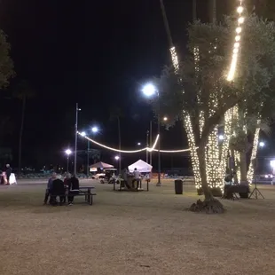 Food truck forest. Different tricks all the time.