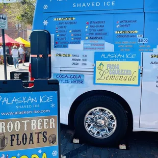 a sign for a soda float