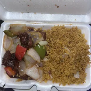 90. Pepper Steak with Onion