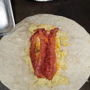 Now serving  breakfast wrap @ FWF!!!!!