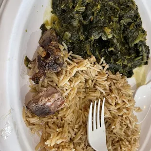 Spinach and rice