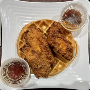Honey Hot Chicken and Waffles