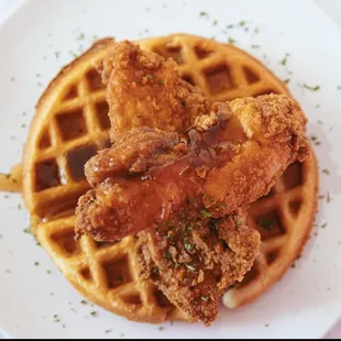 fried chicken and waffles
