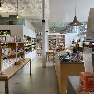 the inside of a grocery store