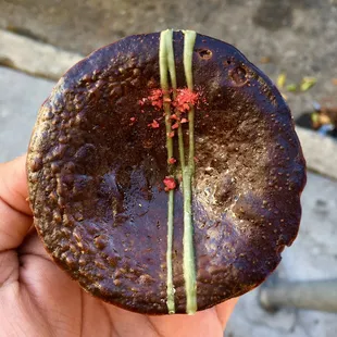 $3.75. Green tea mochi muffin.