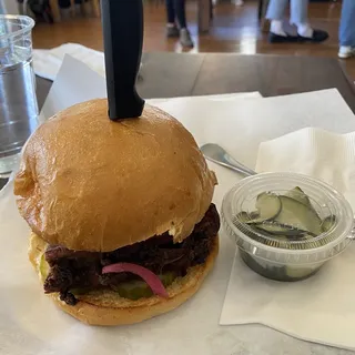 Old School Smoked Brisket Sandwich