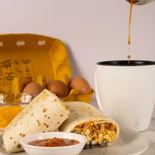 Healthy Turkey Rancheros Breakfast Burrito