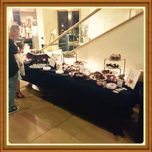 300 person catering including apps and dessert platters for a great charitable cause.