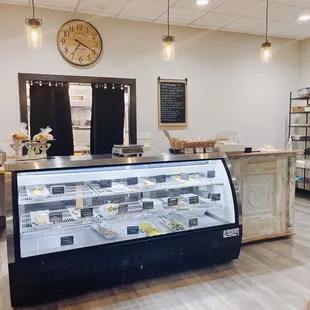 Grand opening night. Service counter