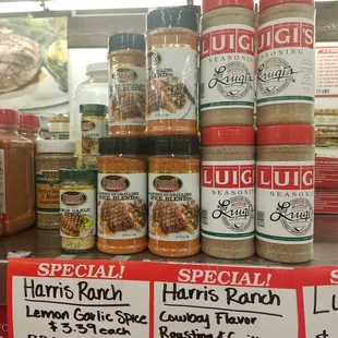 a variety of spices