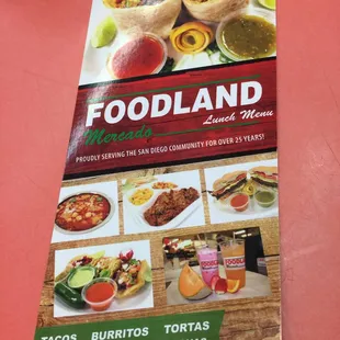 a menu for a mexican restaurant