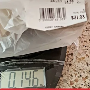 Weight of watery bags padded on to price of crab.