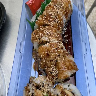 Fried Tempura Shrimp roll. Delicious and fresh.