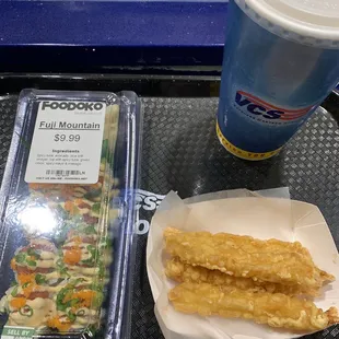 Fuji mountain roll and shrimp tempura