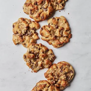 cookies on a marble surface