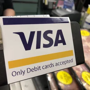 No VISA credit card accepted
