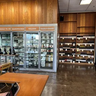 Great wine selection of course. Lots of imported sodas and teas.