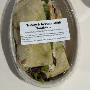 Turkey &amp; Avocado Aioli. The best thing I had. The bread is fantastic. I'll be back for this!