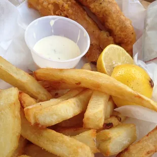 Fish and Chips from the Reef. I started eating them before I remembered to take a picture.