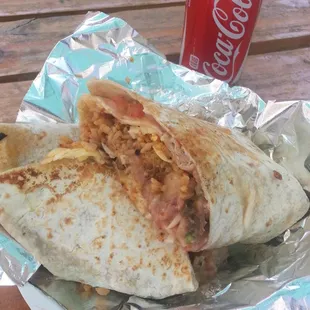 The Texas sized steak burrito. Yummmmm!!!
