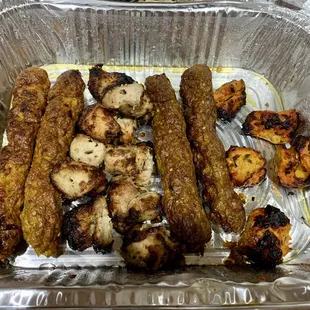 Mix Kebab Platter - Extremely dry and overcooked; lacks flavor.