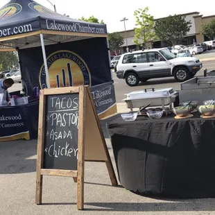 A shot of the taco setup.  They did a great job and were on time.  Will hire them again for sure: