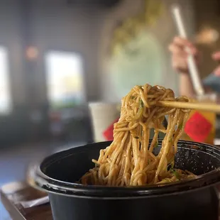 Mala wonton noodles ($14)  IG: @ohmyono