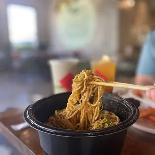 Mala wonton noodles ($14)  IG: @ohmyono