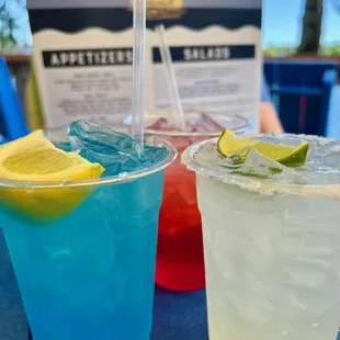 Red, white, and blue drinks!