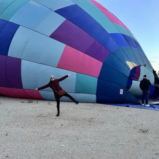 Get the balloon ready to fly