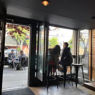 Photo looking out from the inside.