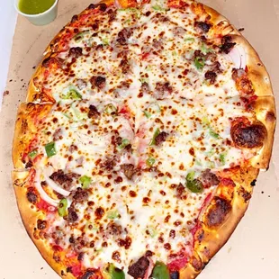 HOUSE SPECIAL- Beef, green peppers and onions.