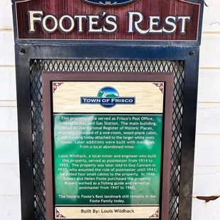 About Foote&apos;s Rest