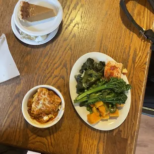 a plate of food on a table