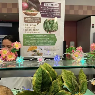 a display of a variety of flowers