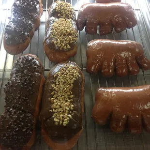 Chocolate chip, Peanut butter Bars and Bear Claw