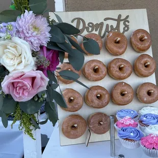 Glazed donut wall for my daughter's 1st birthday!