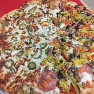 Half Kd&apos;s Special w/ no onions, Half The Works