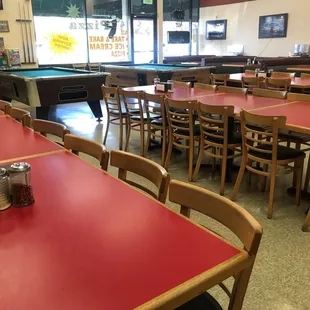 2 pool tables and plenty of seating