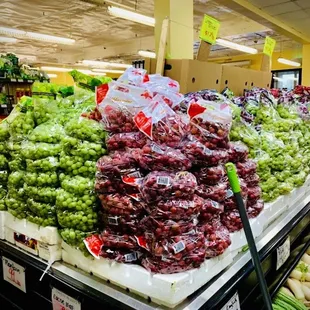 a produce section of a grocery store