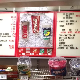 Snack bar menu 12/30/2015