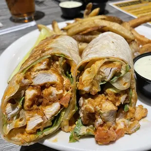 Winston Hot Chicken in a wrap