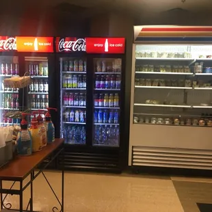 the refrigeration area of the restaurant